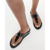 FitFlop Fino Beadie Button Metallic Sandals - Metallic Black