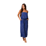 J Valdi Calathea Bandeau Jumpsuit Cover Up - Navy Beige