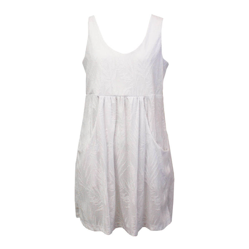 J Valdi Palms Terry Deep Pocket Dress Cover Up - White