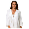 J Valdi Capri Big Shirt Tunic Coverup - White