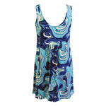 J Valdi Swirls Deep Pocket Dress Coverup - Blue Multi