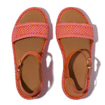 FitFlop Platfforms Woven Wedge Ankle Strap Sandals - Satsuma / Pink Perfect Mix