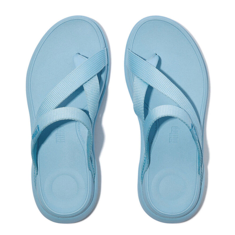 F-Mode Go Webbing Flatform Sling Sandals - Bondi Blue