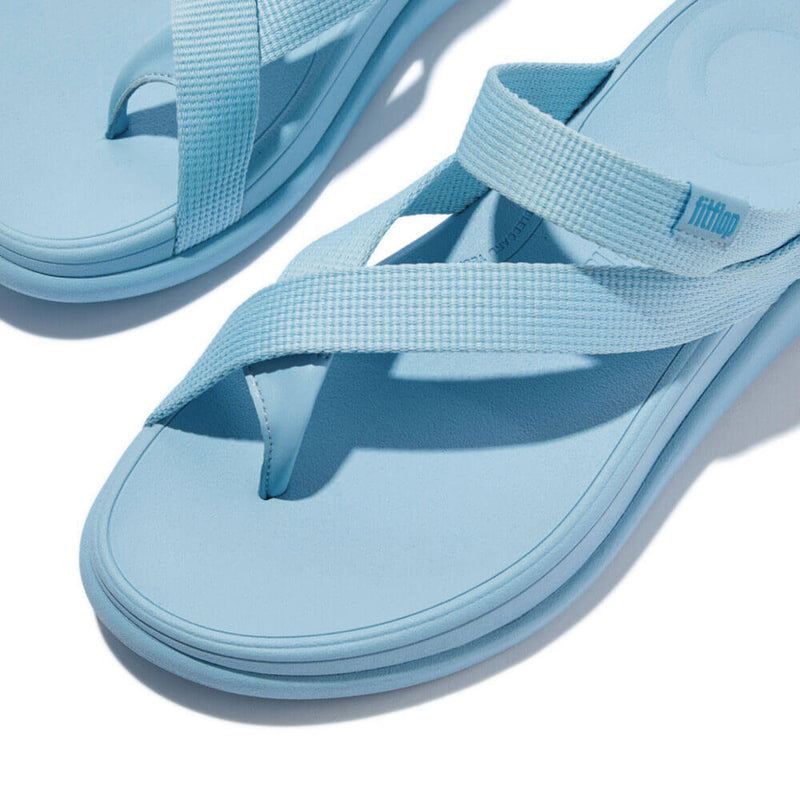 F-Mode Go Webbing Flatform Sling Sandals - Bondi Blue