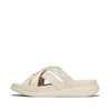 F-Mode Go Webbing Flatform Strappy Slides Sandals - Paris Beige