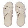 F-Mode Go Webbing Flatform Strappy Slides Sandals - Paris Beige