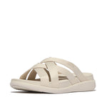 F-Mode Go Webbing Flatform Strappy Slides Sandals - Paris Beige