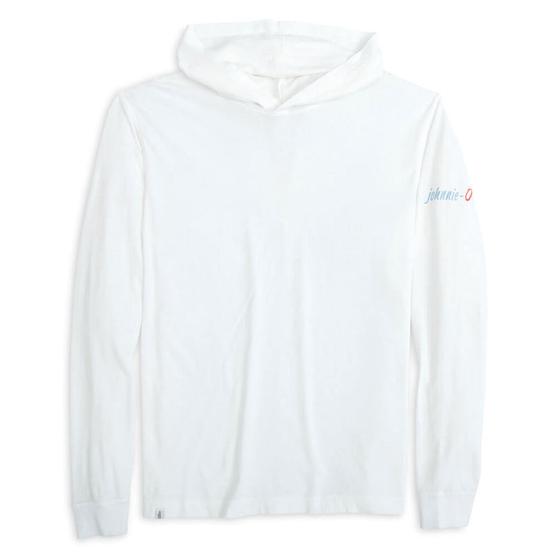 Johnnie-O Edison Long Sleeve Hooded T-Shirt - White