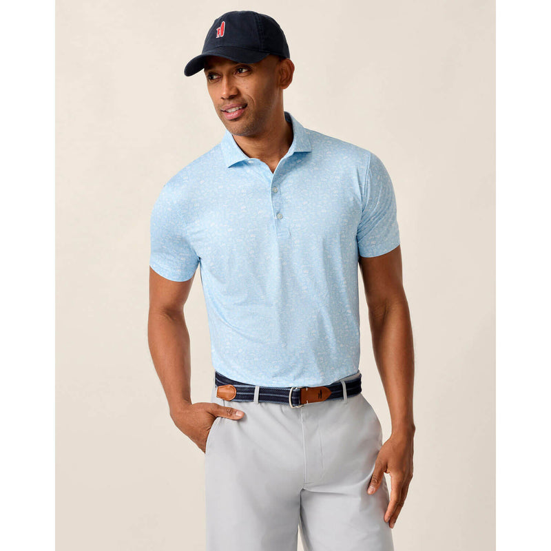 Johnnie-O Men's Wine Mixer Featherweight Performance Polo Shirt - Kona