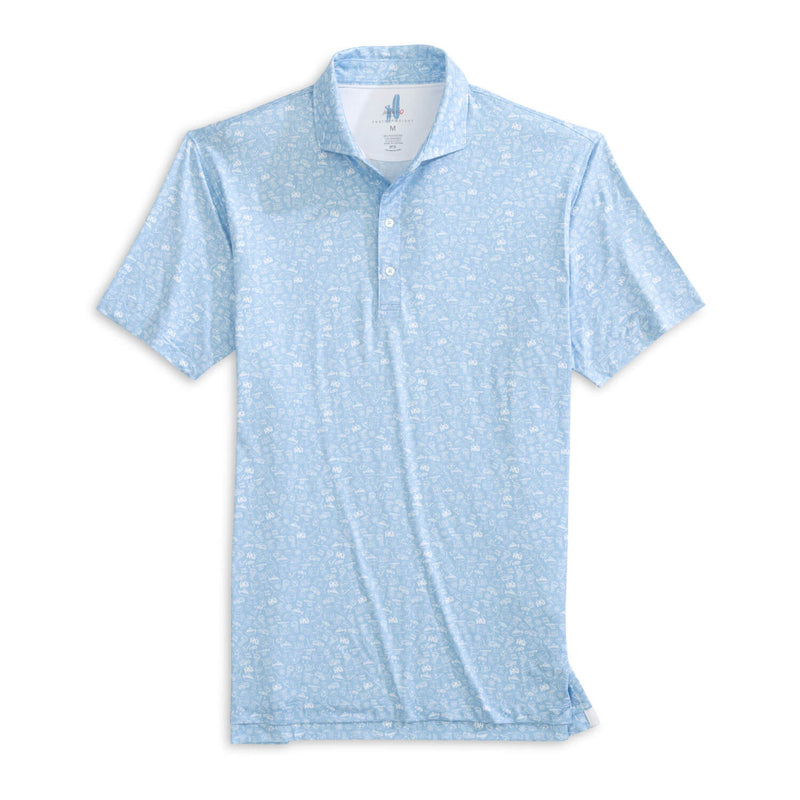 Johnnie-O Men's Wine Mixer Featherweight Performance Polo Shirt - Kona