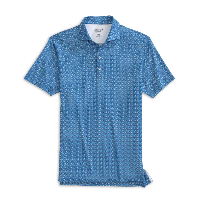 Johnnie-O Men's Floral Reef Performance Polo Shirt - Palisades Blue