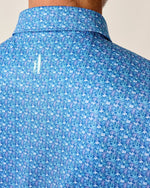 Johnnie-O Men's Floral Reef Performance Polo Shirt - Palisades Blue