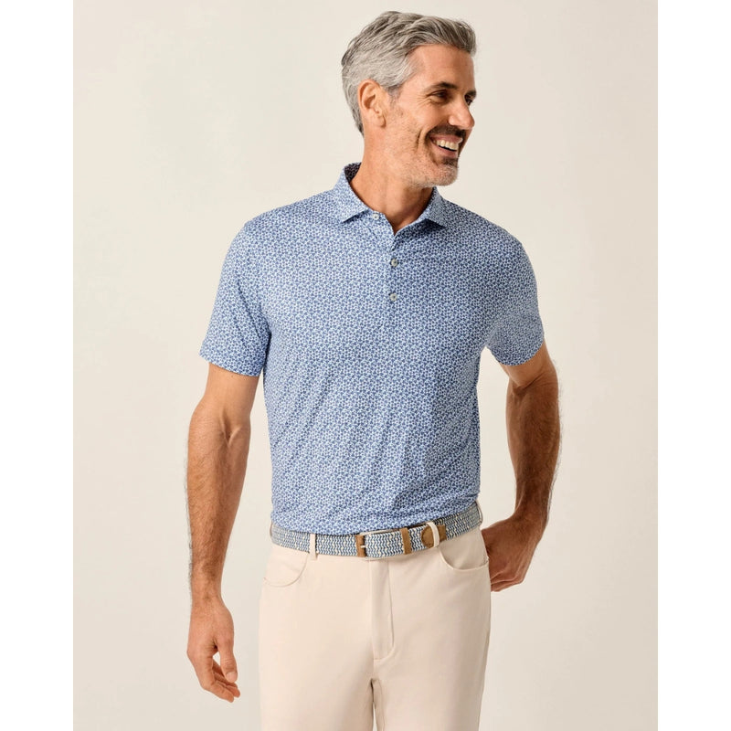 Johnnie-O Men's Four Leaf Featherweight Performance Polo Shirt - Lake