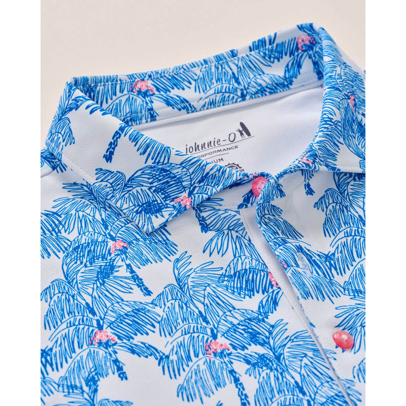 Johnnie-O Men's The Grove Performance Polo Shirt - Palisades Blue