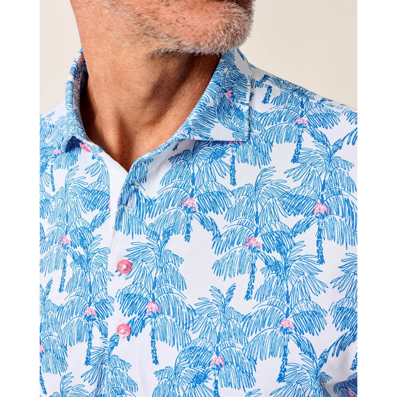 Johnnie-O Men's The Grove Performance Polo Shirt - Palisades Blue