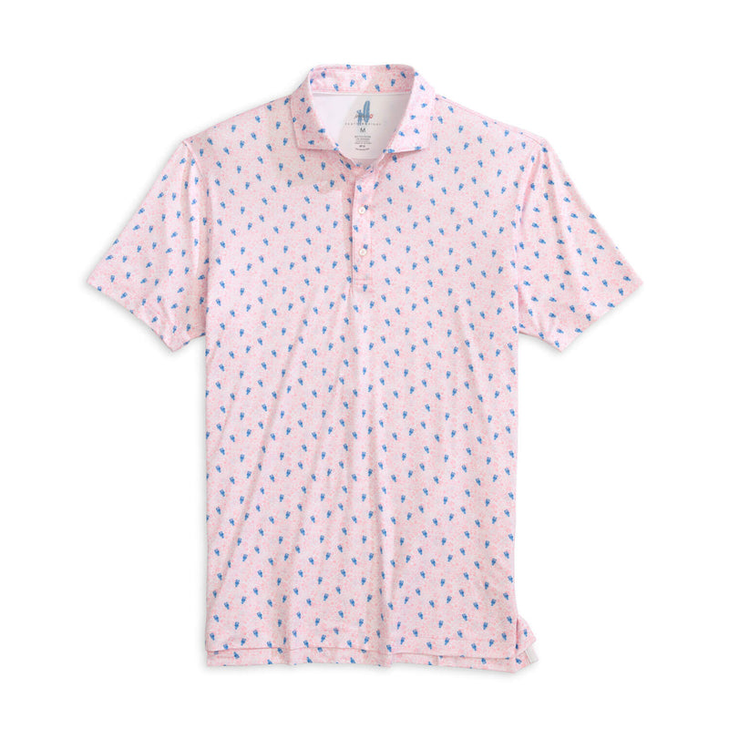 Johnnie-O Men's Low Country Featherweight Performance Polo Shirt - Azalea