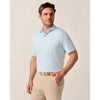 Johnnie-O Lyndonn Stripe Performance Polo Shirt - Gulf Blue*