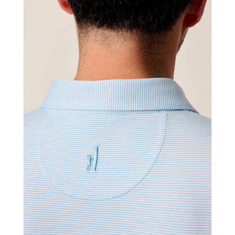 Johnnie-O Lyndonn Stripe Performance Polo Shirt - Gulf Blue*