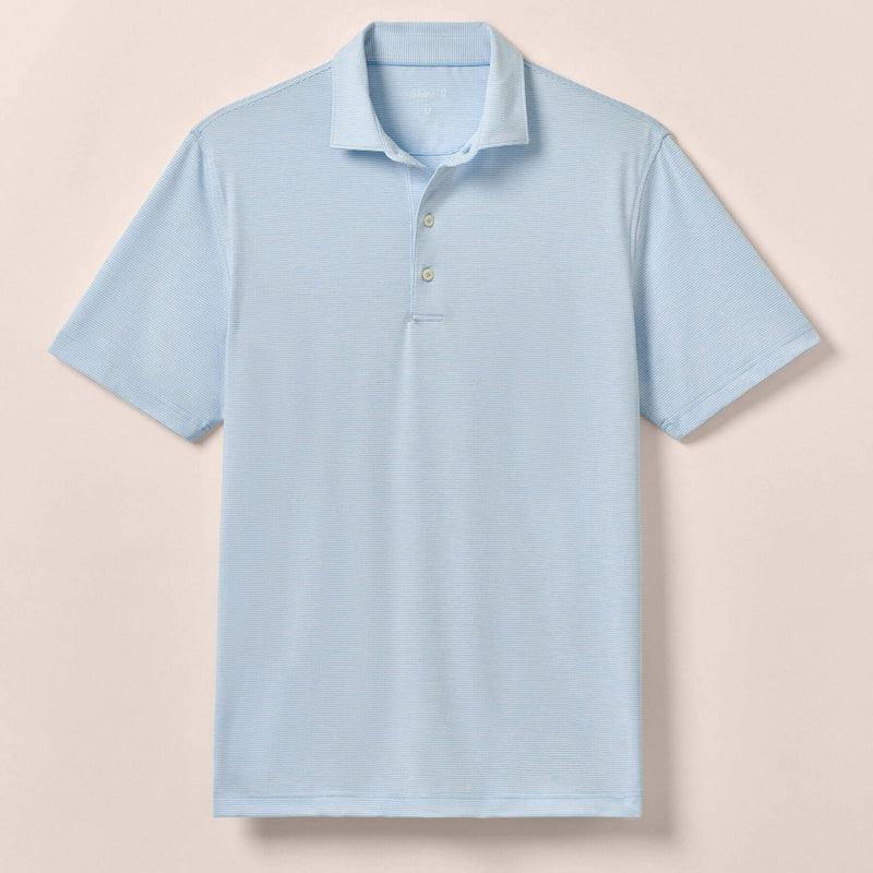Johnnie-O Lyndonn Stripe Performance Polo Shirt - Gulf Blue*