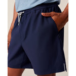 Johnnie-O Men's 7-Inch Jumpin Ribbed Knit Performance Shorts - Navy