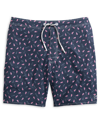 Johnnie-O 7-Inch Jo Surfin Swim Trunks - Navy