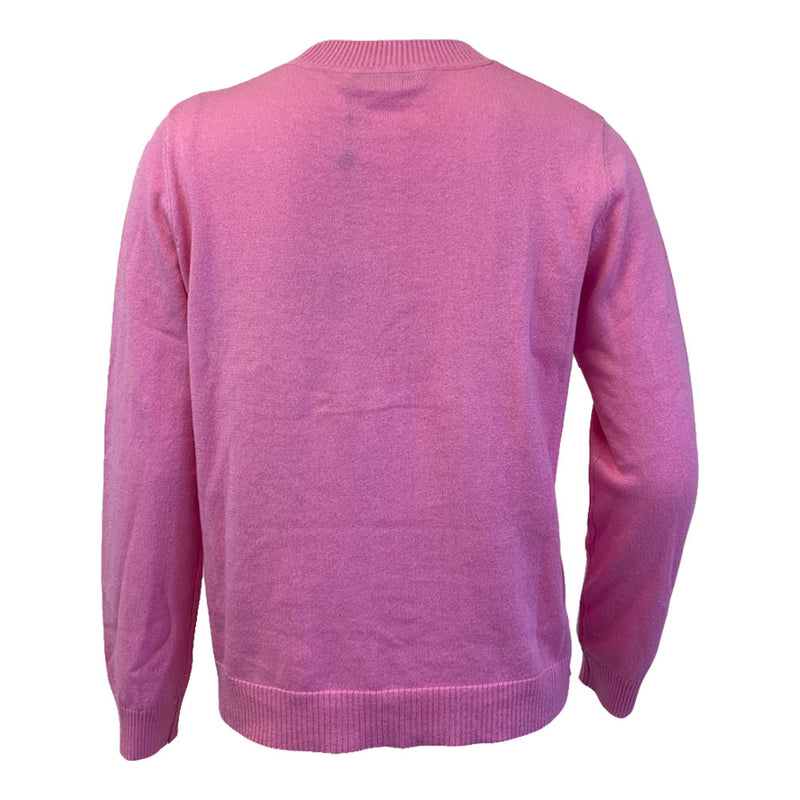 Marco Island Cotton Cashmere Crew Neck Sweater - Bubble Gum