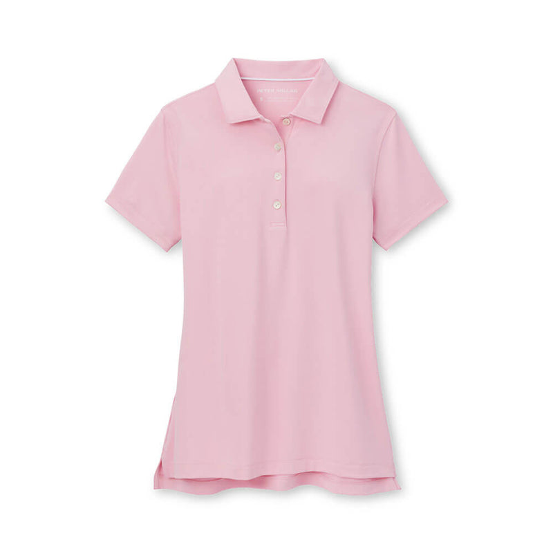 Peter Millar Women's Short Sleeve Button Polo Top - Palmer Pink