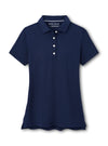 Peter Millar Women's Short Sleeve Button Polo Top - Navy