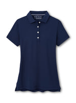 Peter Millar Women's Short Sleeve Button Polo Top - Navy