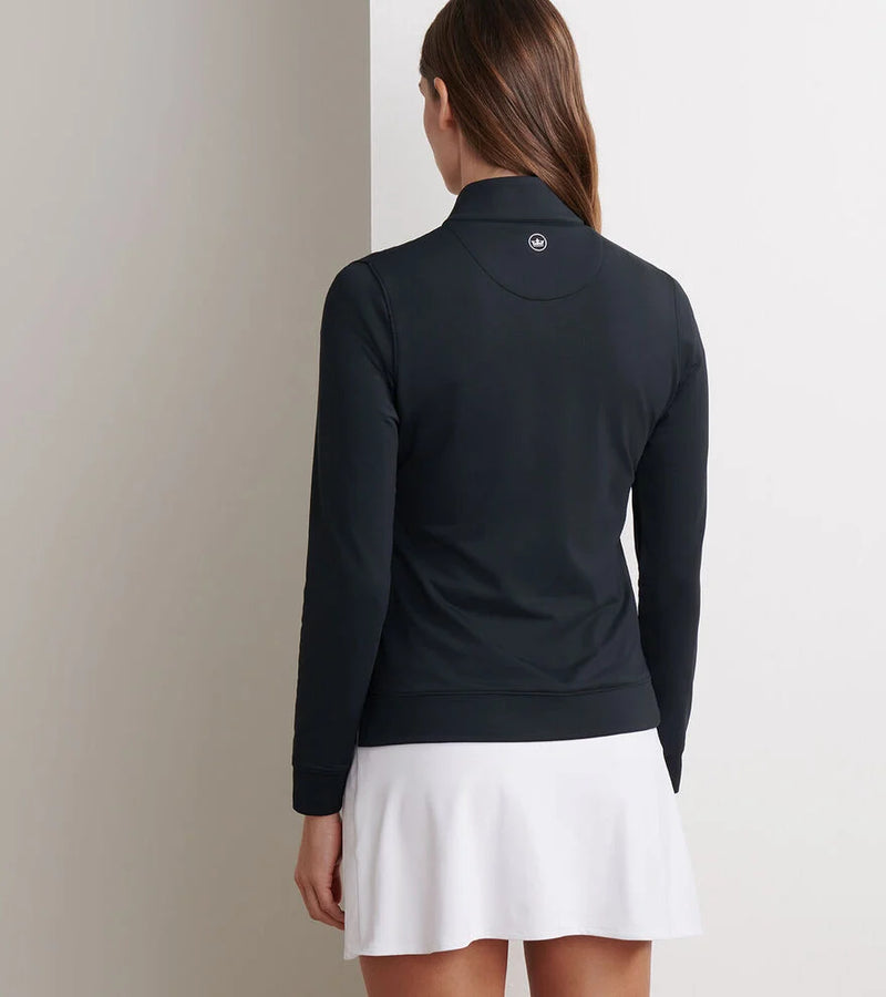 Peter Millar Women's Perth Essential Performance Quarter-Zip Pullover Sweater - Black*