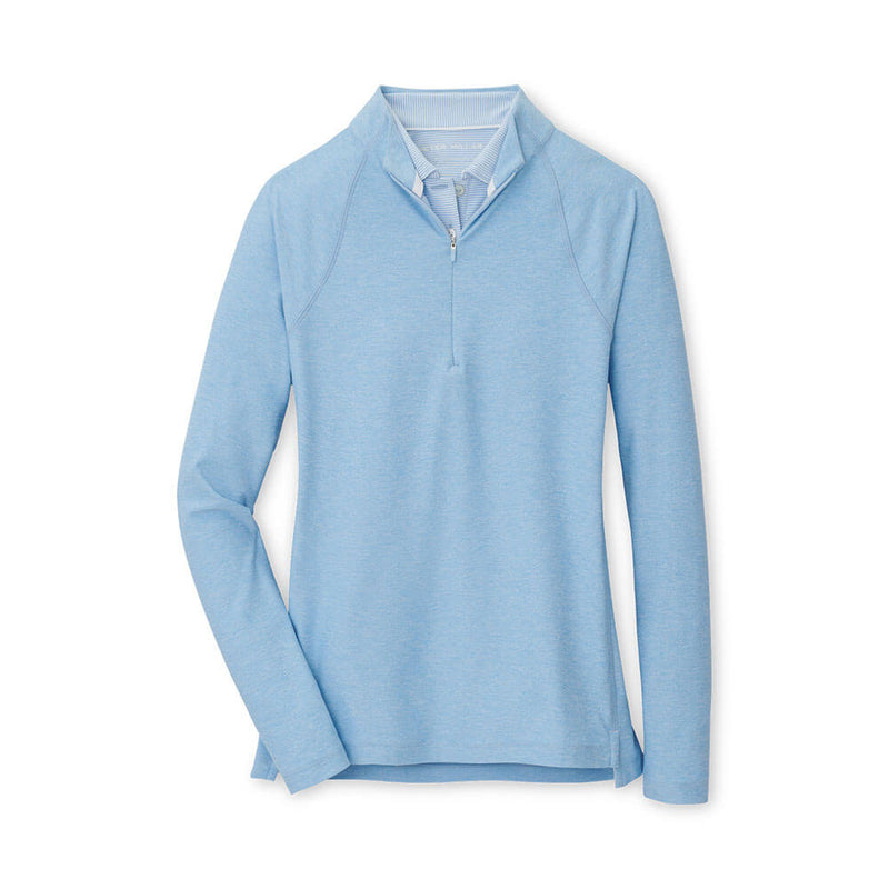Peter Millar Women's Melange Raglan Sleeve Perth Layer Pullover Sweater - Cottage Blue*