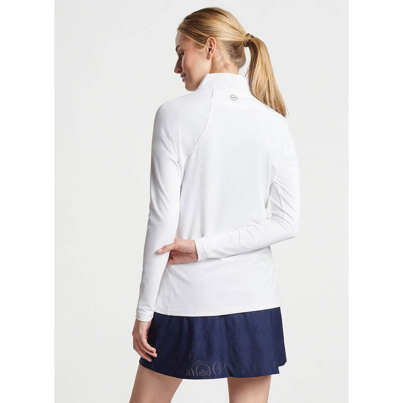 Peter Millar Women's Raglan Sleeve Perth Layer Quarter-Zip Pullover Sweater - White*