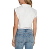 Liverpool Cropped Sleeveless Jacket - Bright White