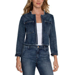 Liverpool Denim Jacket With Braid Detail - Ponderay