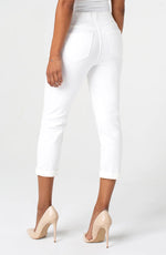 Liverpool 25-Inch Chloe Crop Skinny With Rolled Cuff Pant - Bright White