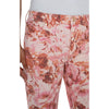 Liverpool Hannah Cropped Flare With Fray Hem - Pink Floral