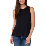 Liverpool Sleeveless Scoop Neck Tank Top - Black