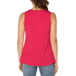 Liverpool Sleeveless Scoop Neck Tank Top - Pink Punch