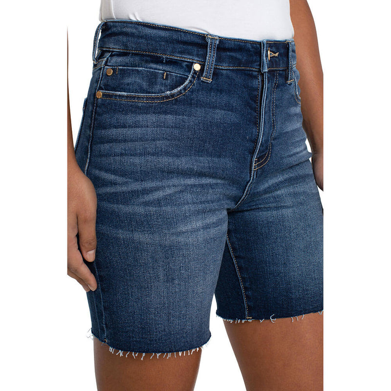 Liverpool 7-Inch Kristy High Rise Short With Cut Hem - Fergus