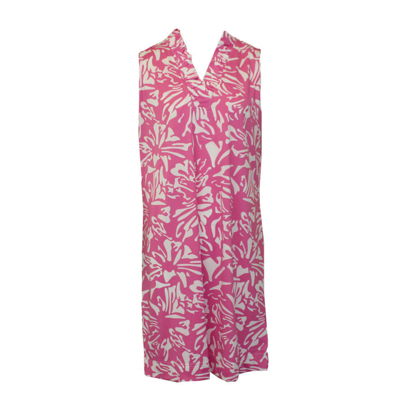 La Mer Luxe Augusta Knit Sleeveless Dress - Fuchsia Flower