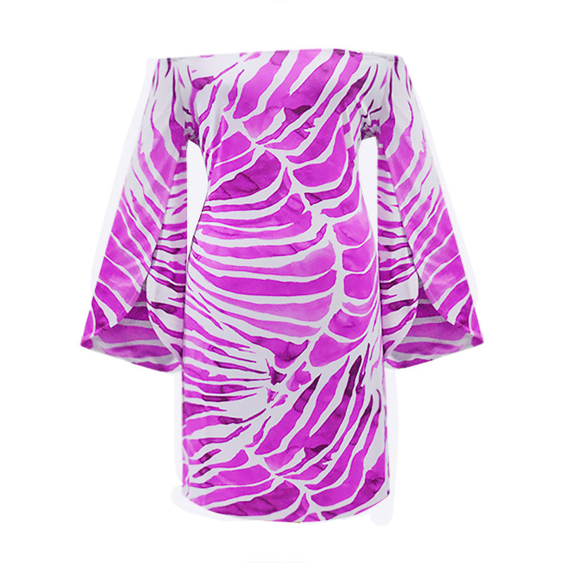 La Mer Luxe 3/4 Sleeve Ashby Dress - Pink Batik