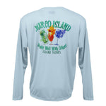 Island Trends Drink Well With Others Long Sleeve Performance T-Shirt - Light Blue