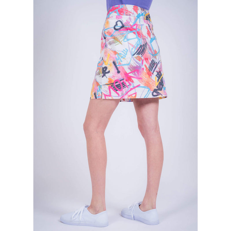 Lisette L Montreal 18-Inch Lover Grafitti Skort - Multi