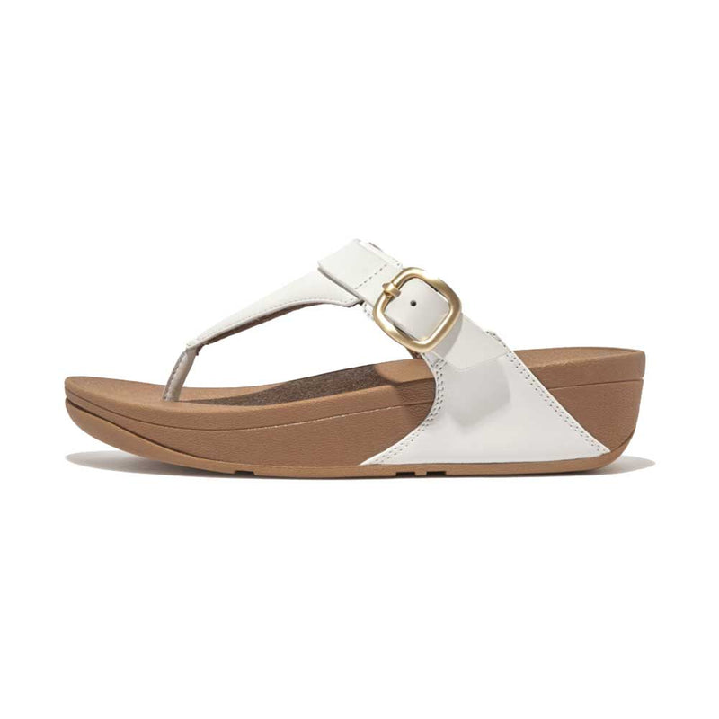 FitFlop Lulu Adjustable Leather  Sandals - Urban White
