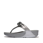 FitFlop Lulu Beaded Chain Leather Sandals - Silvereen