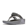 FitFlop Lulu Beaded Chain Leather Sandals - Silvereen