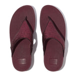 FitFlop Lulu Crinkled Shimmer Sandals - Metallic Plumberry