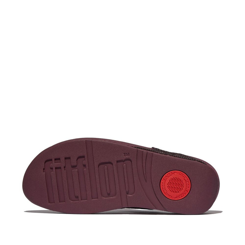 FitFlop Lulu Crinkled Shimmer Sandals - Metallic Plumberry