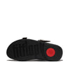 FitFlop Lulu Crystal Buckle Leather Slide Sandals - All Black