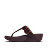 FitFlop Lulu Crystal Buckle Leather Sandals - Plumberry